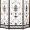 Brown Metal Eclectic Room Divider Screen, 80 " x 80 " x 1 "